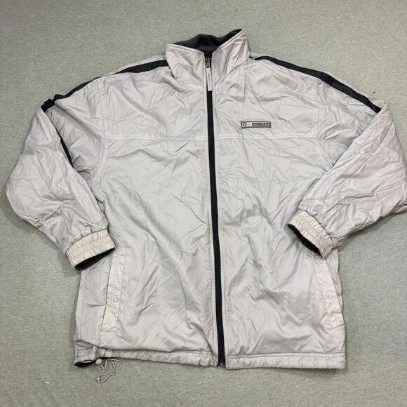 Southpole Jacket Mens Large Gray Reversible Fleece Lined Full Zip Y2K Streetwear - Picture 3 of 9